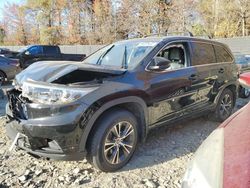 Toyota Highlander salvage cars for sale: 2016 Toyota Highlander XLE