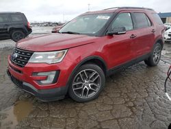 Salvage cars for sale from Copart Woodhaven, MI: 2017 Ford Explorer Sport