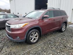 Salvage cars for sale at Windsor, NJ auction: 2015 Toyota Highlander XLE