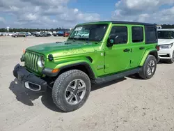 Salvage cars for sale at Houston, TX auction: 2020 Jeep Wrangler Unlimited Sahara