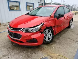 Salvage cars for sale at Pekin, IL auction: 2017 Chevrolet Cruze LS