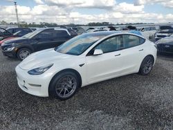 Salvage cars for sale at Riverview, FL auction: 2021 Tesla Model 3