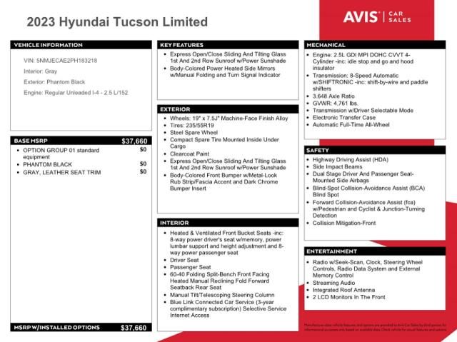 2023 Hyundai Tucson Limited