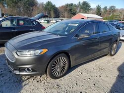 Salvage cars for sale at Mendon, MA auction: 2016 Ford Fusion Titanium