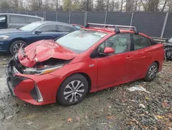 Salvage cars for sale at Waldorf, MD auction: 2020 Toyota Prius Prime LE