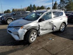 Salvage cars for sale at Denver, CO auction: 2016 Toyota Rav4 LE