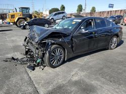 Salvage cars for sale from Copart Wilmington, CA: 2019 Infiniti Q50 Luxe