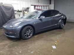 Salvage cars for sale at Elgin, IL auction: 2018 Tesla Model 3