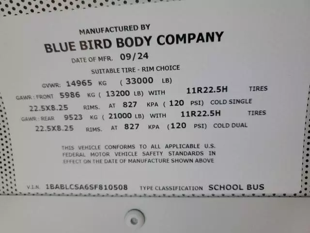 2025 Blue Bird School Bus / Transit Bus