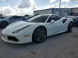 Salvage cars for sale at Riverview, FL auction: 2016 Ferrari 488 GTB