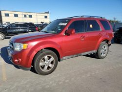 Salvage cars for sale at Wilmer, TX auction: 2012 Ford Escape Limited