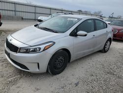 Salvage cars for sale at Kansas City, KS auction: 2018 KIA Forte LX