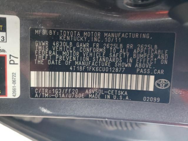 2012 Toyota Camry Base