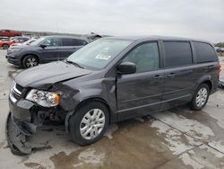 Salvage cars for sale at Grand Prairie, TX auction: 2016 Dodge Grand Caravan SE