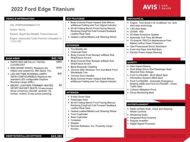 2022 Ford Edge Titanium