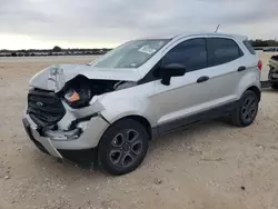 Salvage cars for sale at San Antonio, TX auction: 2021 Ford Ecosport S