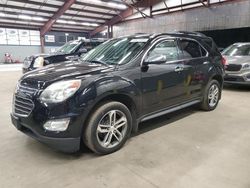 Salvage cars for sale at East Granby, CT auction: 2016 Chevrolet Equinox LTZ