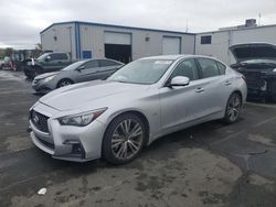 Salvage cars for sale from Copart Vallejo, CA: 2018 Infiniti Q50 Luxe