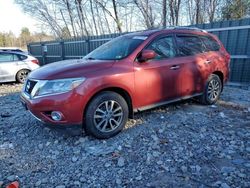 Salvage cars for sale at Candia, NH auction: 2015 Nissan Pathfinder S