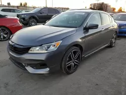 Honda salvage cars for sale: 2017 Honda Accord Sport