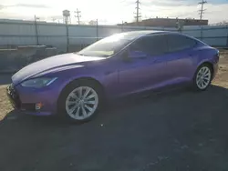 Salvage cars for sale at Chicago Heights, IL auction: 2015 Tesla Model S 85D