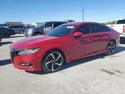 Salvage cars for sale at Grand Prairie, TX auction: 2018 Honda Accord Sport