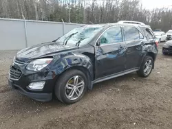 Salvage cars for sale from Copart Cookstown, ON: 2017 Chevrolet Equinox Premier