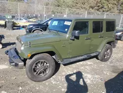 Salvage cars for sale at Waldorf, MD auction: 2016 Jeep Wrangler Unlimited Sahara