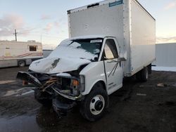 Salvage trucks for sale at Brighton, CO auction: 2001 Chevrolet Express Cutaway G3500