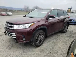 Salvage cars for sale from Copart Chambersburg, PA: 2019 Toyota Highlander SE