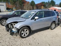 Salvage cars for sale at Mendon, MA auction: 2015 Subaru Forester 2.5I Premium