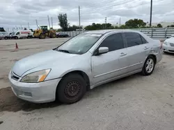 Salvage cars for sale at Miami, FL auction: 2007 Honda Accord SE