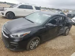 Salvage cars for sale at San Antonio, TX auction: 2021 KIA Forte FE