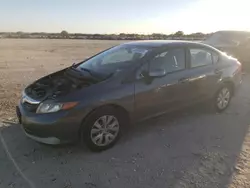 Salvage cars for sale at San Antonio, TX auction: 2012 Honda Civic LX