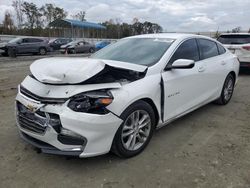 Salvage cars for sale at Spartanburg, SC auction: 2017 Chevrolet Malibu LT