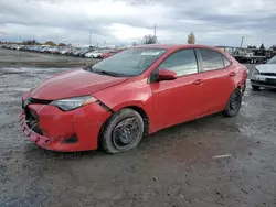 Toyota Corolla l salvage cars for sale: 2017 Toyota Corolla L