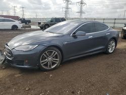 Salvage cars for sale at Elgin, IL auction: 2015 Tesla Model S 85D