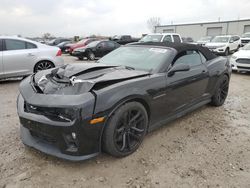 Salvage cars for sale at Kansas City, KS auction: 2013 Chevrolet Camaro ZL1