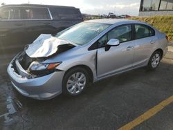 Honda Civic lx Vehiculos salvage en venta: 2012 Honda Civic LX