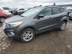 Salvage cars for sale at Woodhaven, MI auction: 2018 Ford Escape SE