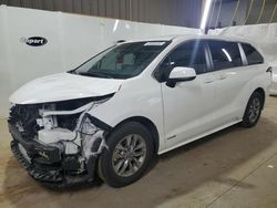 Toyota Sienna le salvage cars for sale: 2021 Toyota Sienna LE