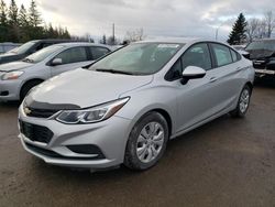 Salvage cars for sale from Copart Bowmanville, ON: 2018 Chevrolet Cruze LS