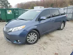 Salvage cars for sale at Hampton, VA auction: 2014 Toyota Sienna XLE