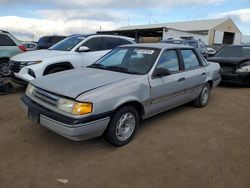 Salvage cars for sale at Brighton, CO auction: 1991 Ford Tempo GL