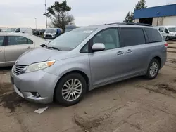 Salvage cars for sale at Woodhaven, MI auction: 2012 Toyota Sienna XLE