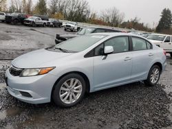 Salvage cars for sale at Portland, OR auction: 2012 Honda Civic EXL