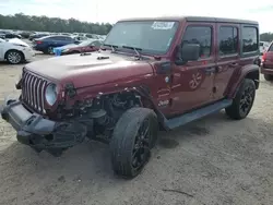 Salvage cars for sale at Harleyville, SC auction: 2021 Jeep Wrangler Unlimited Sahara 4XE