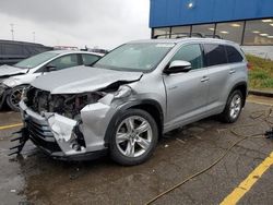 Salvage cars for sale at Woodhaven, MI auction: 2018 Toyota Highlander Hybrid Limited