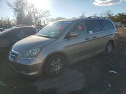 Vehiculos salvage en venta de Copart Baltimore, MD: 2007 Honda Odyssey EXL