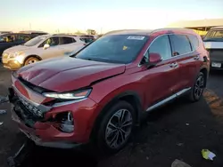 2019 Hyundai Santa FE Limited en venta en Brighton, CO